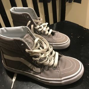 Grey high top vans